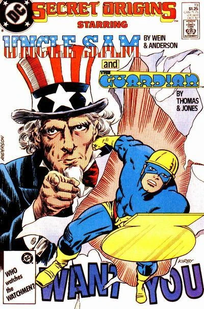 Cover of The Coming of... Uncle Sam; The Secret Origin of The Guardian and the Newsboy Legion