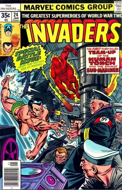 Cover of The Human Torch and the Sub-Mariner Fight Side-by-Side