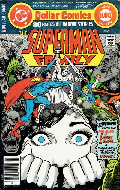 Cover of The Night of the Looters / The Mass Murderer from Krypton / The Star Who Loved Lois Lane! / The Second Fastest Dog in Oregon! / The Crime-Lord of Kandor / Memories of Menace!