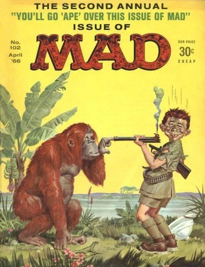 Cover of The Second Annual "You'll Go 'Ape' Over This Issue of MAD" Issue