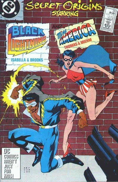 Cover of The Secret Origin of Black Lightning; The Secret Origin Of Miss America