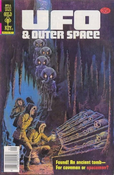 Cover of "What If --?," "U and FO on Planet Earth," and "Cavemen or Spacemen?"