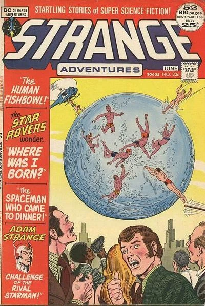 Cover of The Human Fishbowl; Challenge Of The Rival Starman; The Spaceman Who Came To Dinner; Where Was I Born -- Venus? Mars? Jupiter?