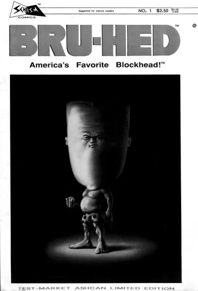 Bru-Hed, America's Favorite Blockhead Ashcan