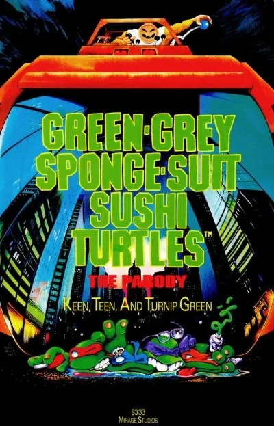 Green-Grey Sponge-Suit Sushi Turtles (1990) - Series 