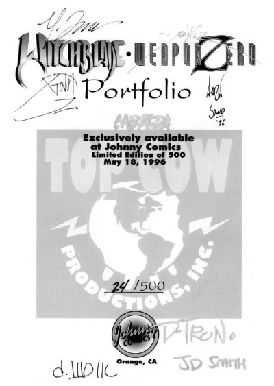 Witchblade Weapon Zero Portfolio (1996) - Series 